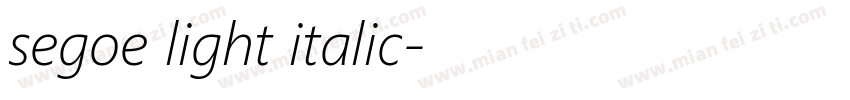 segoe light italic字体转换
